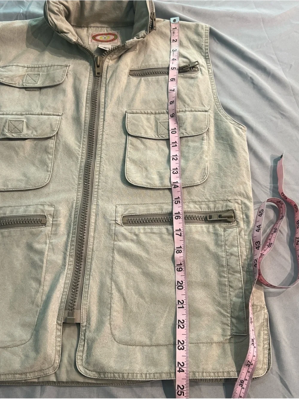 Vintage Banana Republic Fishing Vest Pockets Safari Travel Size XS Beige hunting